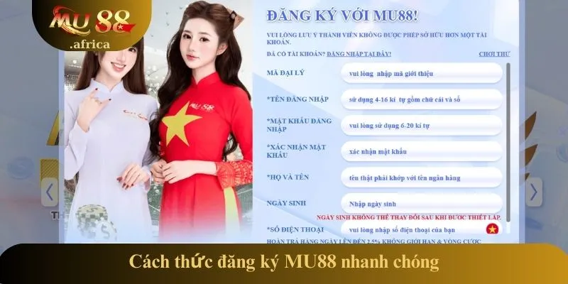 TRANG CHỦ 17 Cách thức đăng ký MU88 nhanh chóng