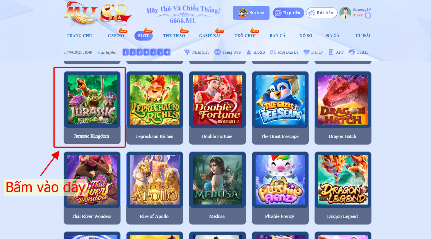 Jurassic Kingdom – Săn kho báu thời tiền sử, trúng lớn tại MU88! 2 Jurassic Kingdom trong kho game sảnh PG tại Mu88