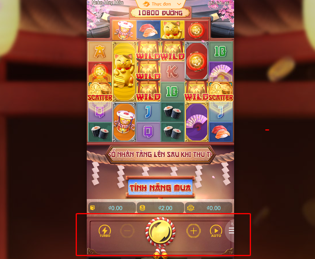 Bùng nổ phần thưởng với Lucky Neko – Game slot hot nhất hiện nay 4 Các nút chức năng điều hướng hỗ trợ game