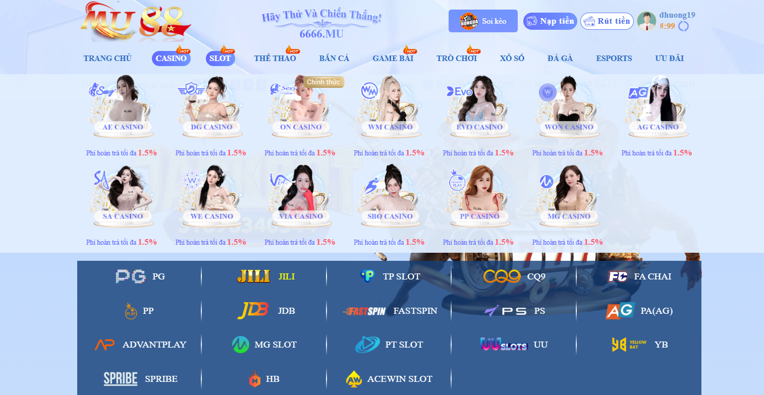 Khám Phá Baccarat MU88 - Hướng Dẫn Chi Tiết Cho Người Chơi Mới 4 Các sảnh game Casino tại Mu88