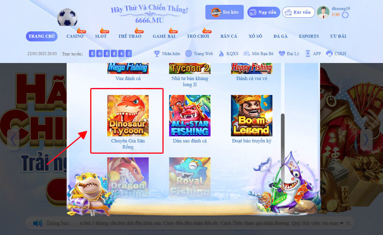 Dinosaur Tycoon Game Bắn Khủng Long Đổi Thưởng Siêu Hot Tại MU88 4 Dinosaur Tycoon trong danh mục game sảnh JILI