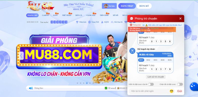 Hướng Dẫn Liên Hệ CSKH MU88 Với Các Cách Phổ Biến 2 Live chat tiện lợi ngay trên website